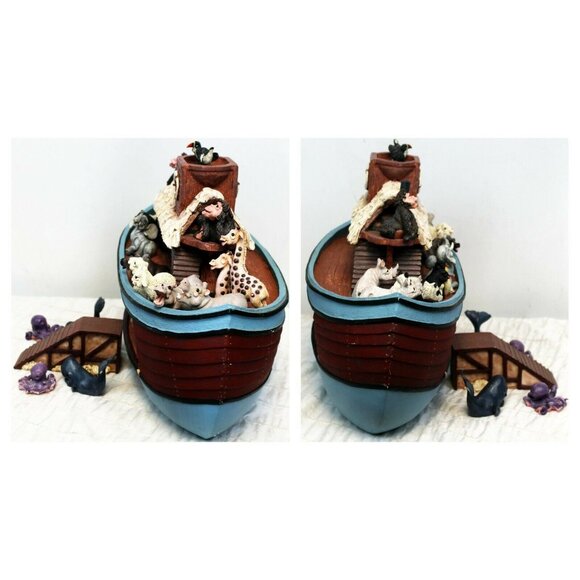 Holy Heard Pete Apsit Noah's Ark Figurine Set Home Decor 27 Animal Figures - Picture 6 of 12